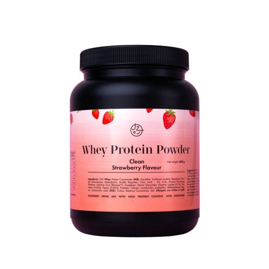 Syrovátkový protein s příchutí jahoda