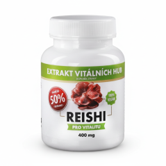 Reishi 50% - Leskokorka lesklá min.50% polysacharidů a 20% Beta glukanů