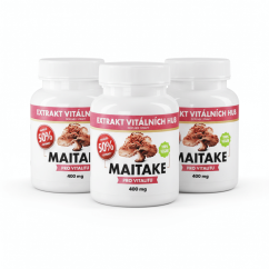 Maitake 50% - Trsnatec lupenitý 360 kapslí  2 + 1 ZDARMA
