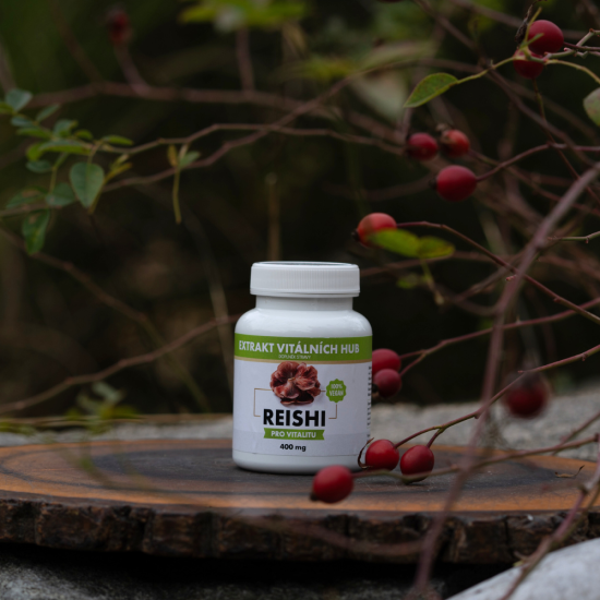 Reishi - Leskokorka lesklá min.30% polysacharidů a 4% triterpenů