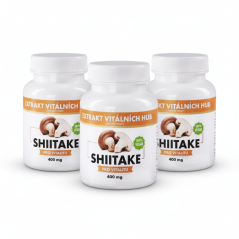 Shiitake - Houževnatec jedlý 360 kapslí 2 + 1 ZDARMA