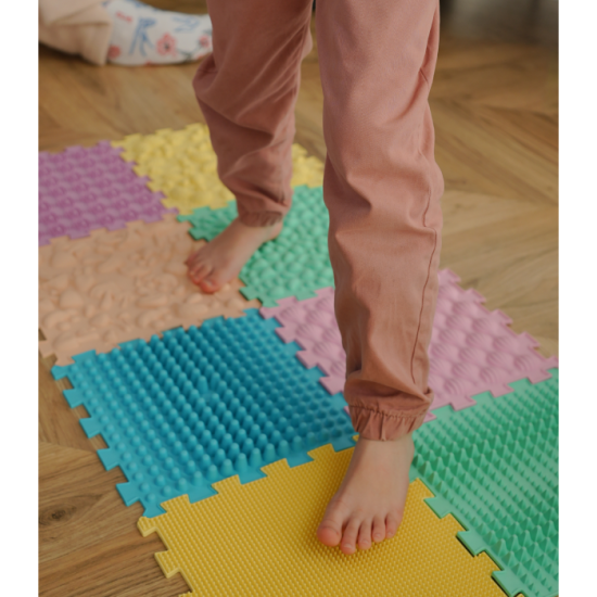 Masážní podložka Puzzle Mix Pastel 10 prvků