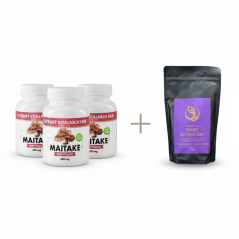 Výhodné balení Maitake (3X Maitake 120 kapslí + Houbová káva "Tanec Rovnováhy" ZDARMA)