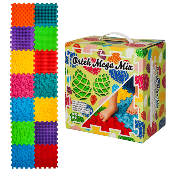 Masážní ortopedická podložka Puzzle Mega Mix 14 modulů