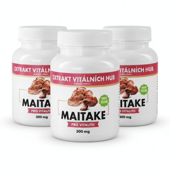Maitake - Trsnatec lupenitý 360 kapslí 2 + 1 ZDARMA